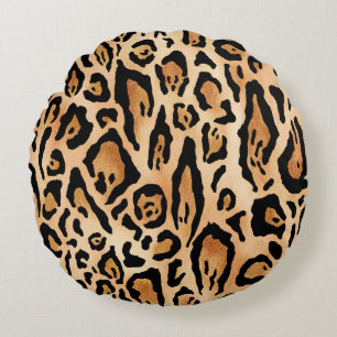 Coussins Ronds Peau léopard : Motif intemporel