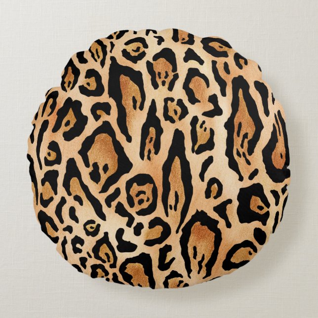 Coussins Ronds Peau léopard : Motif intemporel (Devant)