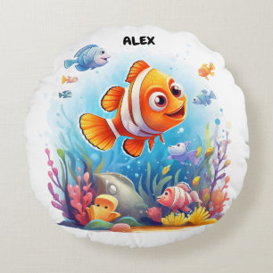 COUSSINS RONDS PÊCHE COLORÉE POUR LES ENFANTS