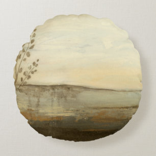 Coussins Ronds Peinture à l'huile moderne de paysage de coucher