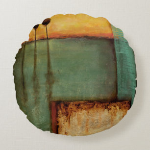 Coussins Ronds Peinture abstraite avec des clés de piano