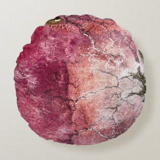 Coussins Ronds Peinture abstraite rouge et brune