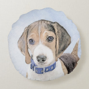 Coussins Ronds Peinture beagle - Cute Original Chien Art