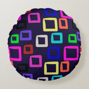 Coussins Ronds peinture géométrique carré, graphisme design trans