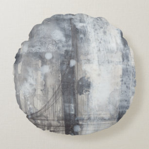 Coussins Ronds Peinture grise contemporaine