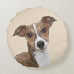 Coussins Ronds Peinture italienne Greyhound - Cute Original Chien