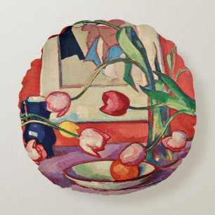 Coussins Ronds Peploe - Tulipes, Le Jug Bleu