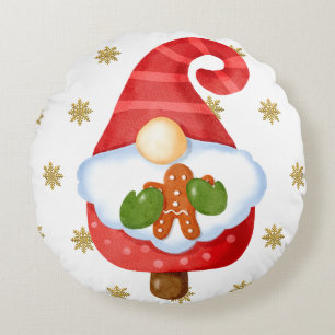Coussins Ronds Père Noël Gnome