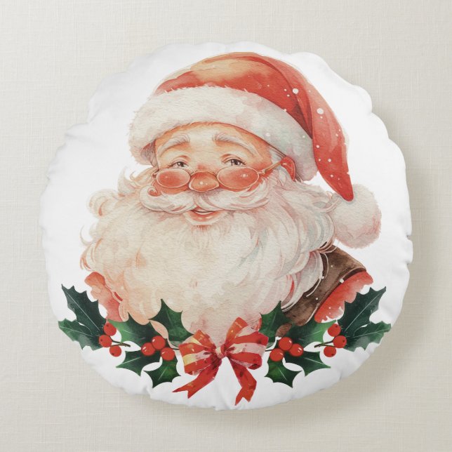 Coussins Ronds Père Noël Holiday (Devant)