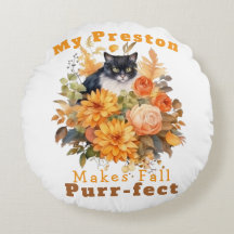 Personnalisable Purr-fect Chat d'automne Preston