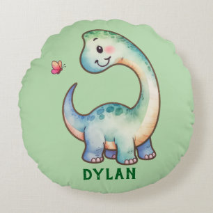 Coussins Ronds Personnalisé Cute Dino
