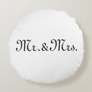 Coussins Ronds Personnaliser avec les initiales monogramme de cou