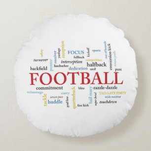 Coussins Ronds Personnaliser, Football Coach Merci en mots