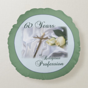 Coussins Ronds Personnalisez, 60 ans de profession religieuse