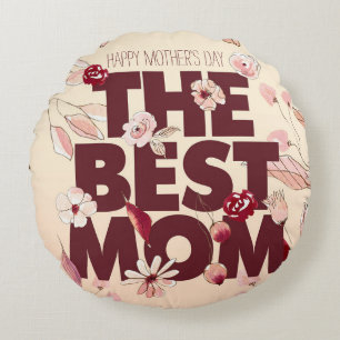 Coussins Ronds Personnalisez La Meilleure Maman Fête des mères