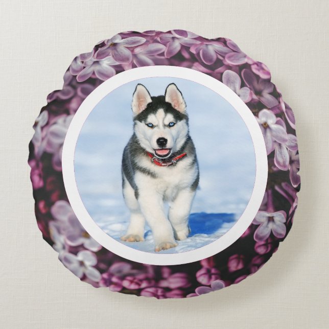 Coussins Ronds Pet photo - flower background (Devant)
