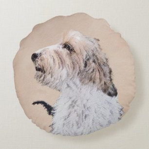 Coussins Ronds Petit Basset Griffon Vendéen Peinture - Chien Art