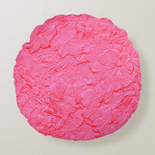 Coussins Ronds Pétunias sculpté, Oreiller rond Rose