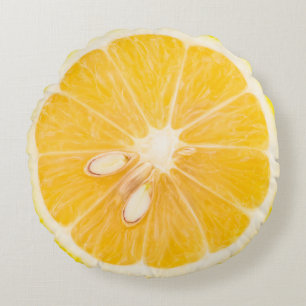 Coussins Ronds Photo citron Imprimer double face