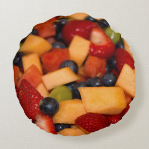 Coussins Ronds Photo de salade de fruits