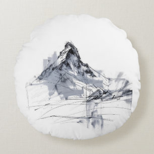 Coussins Ronds Pic de montagne Abstrait