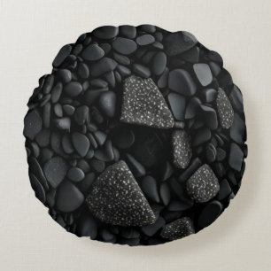 Coussins Ronds Pierres noires
