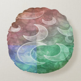 Coussins Ronds Pierres Pastel N Crescent Moons Lune À Jeu Rond Or