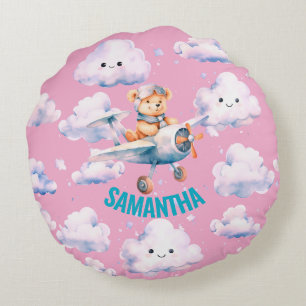 Coussins Ronds Pilote Teddy Pillow