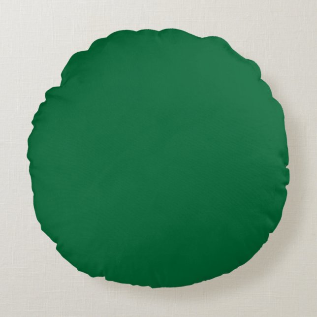 Coussins Ronds pin foncé Vert uni (Devant)