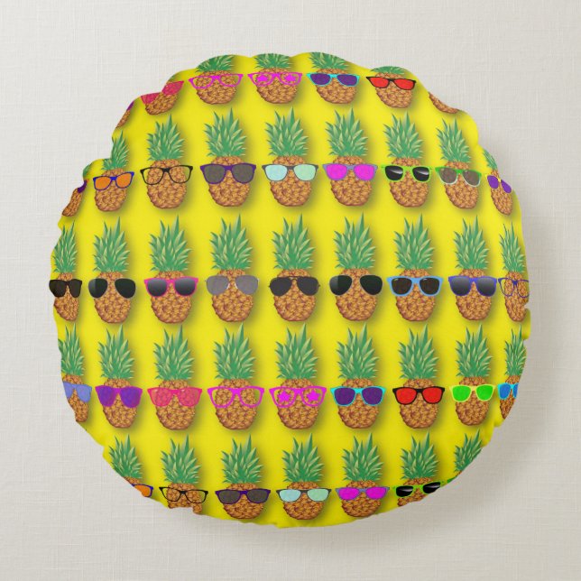 Coussins Ronds Pineapple Fun ! (Devant)
