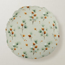 Pinecones d'hiver et branches de neige