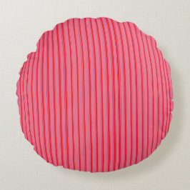 Coussins Ronds Pink Red Stripes, Modern, Elegant 