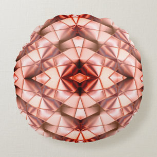 Coussins Ronds Pinkish gigantesque "fleurs de nacre", dessin numé