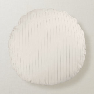 Coussins Ronds Pinstripe Pillow Round- Muted Olive Green on Beige