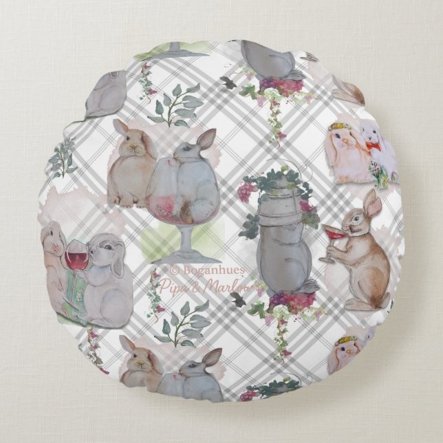 Coussins Ronds Pipa & Marlow Thème Soft (Devant)