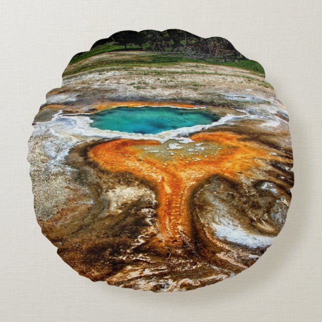Coussins Ronds Piscine de courant ascendant de Yellowstone (Devant)