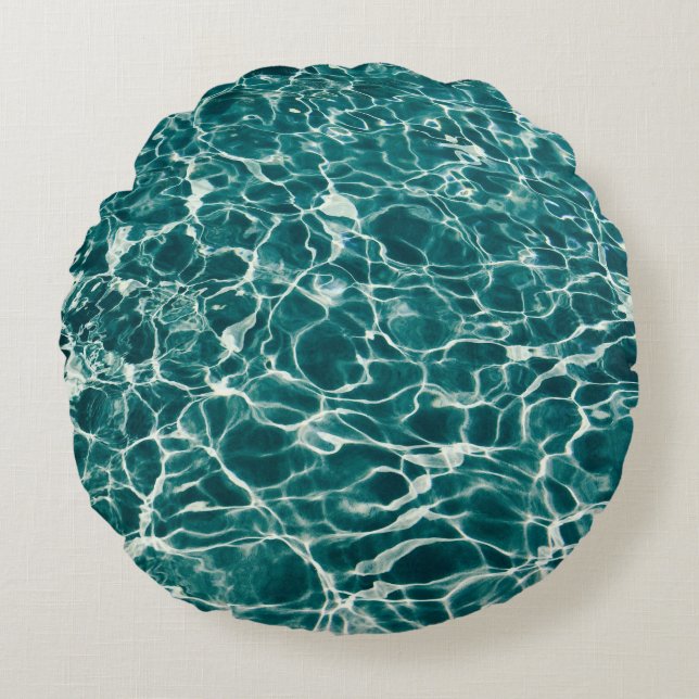 Coussins Ronds Piscine d'eau bleu vert (Devant)