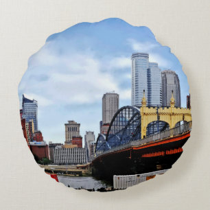 Coussins Ronds Pittsburgh PA - Train par le pont Smithfield St