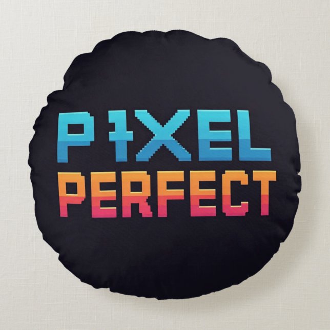 Coussins Ronds Pixel parfait (Devant)