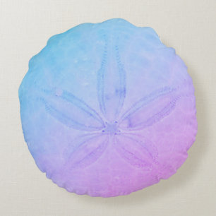 Coussins Ronds Plage côtière bleu violet Dollar