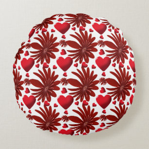 Coussins Ronds plaidoyer jeté motif floral