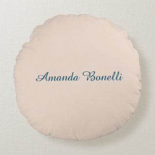 Coussins Ronds Plaine rose Champagne Simple Minimaliste Moderne