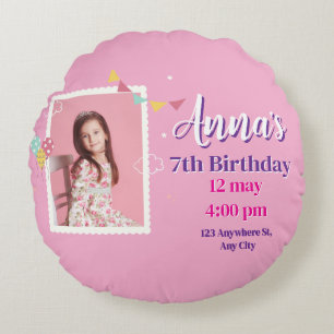 Coussins Ronds Planche en mousse pour anniversaire de princesse
