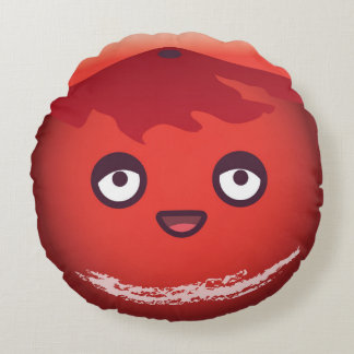 Coussins Ronds Planète mignonne Mars de Kawaii