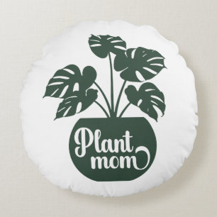 Coussins Ronds Plante Maman Plante à pots verts