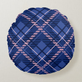 Coussins Ronds Plat bleu et rose