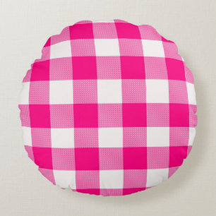 Coussins Ronds Plat de buffle rose