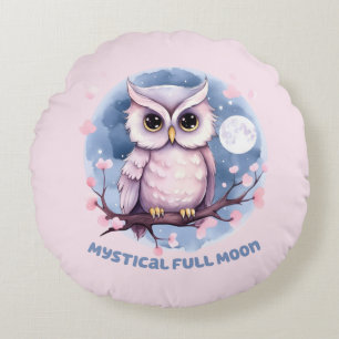 Coussins Ronds Pleine lune Mystique - Pastel Purple Night Sky - H