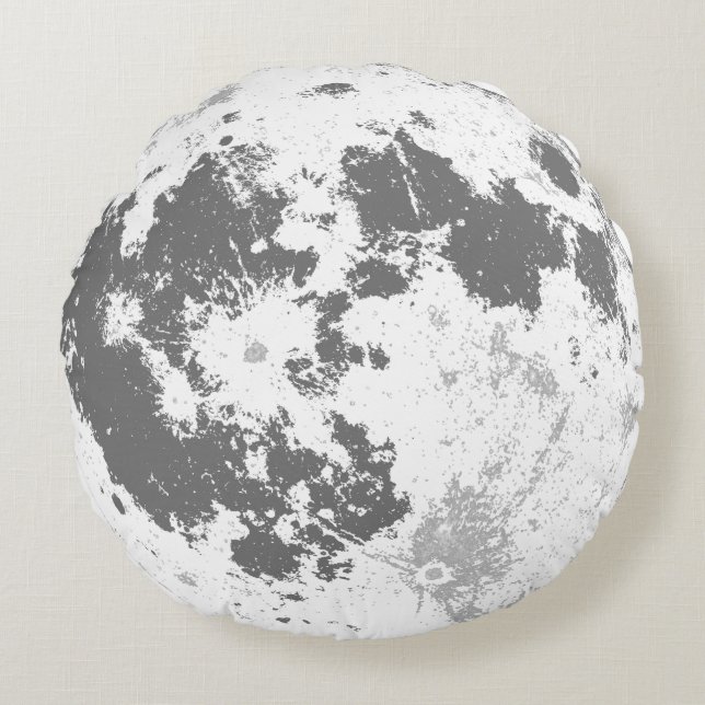 Coussins Ronds Pleine lune Supermoon lumineux (Devant)