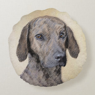 Coussins Ronds Plott Peinture - Cute Original Chien Art